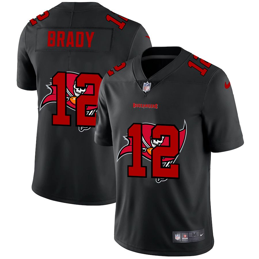 Men Tampa Bay Buccaneers #12 Brady Black shadow Nike NFL Jersey